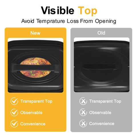 Sunvivi Roaster Oven removable enamel pan for fast, even heat and cleanup.