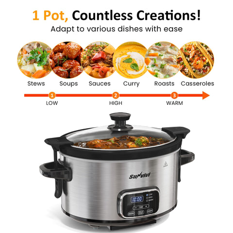 SUNVIVI 3 heating settings provide flexible cooking for diverse recipes.