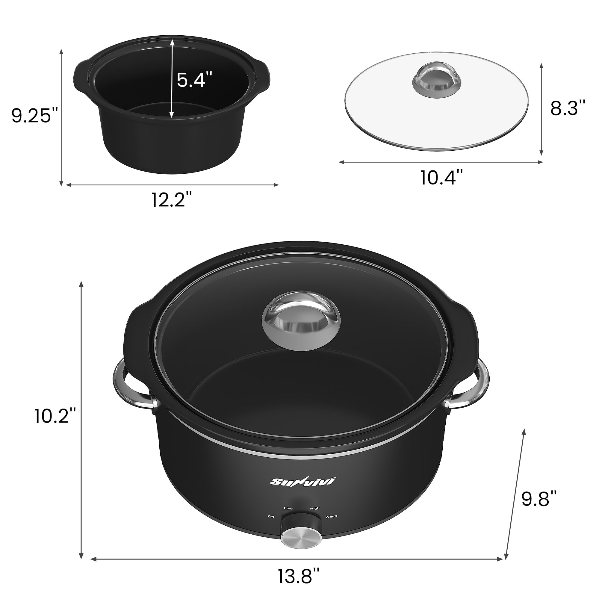 Space-saving design of the Sunvivi mini cooker on a counter.