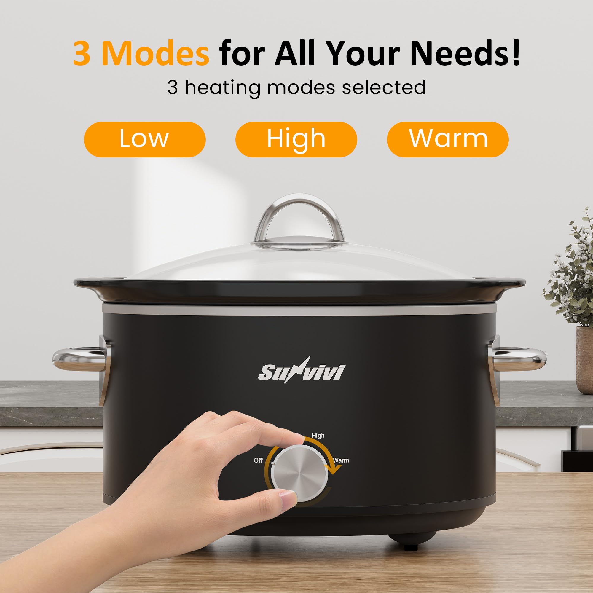 Sunvivi glass lid seals flavors while you stir other ingredients.