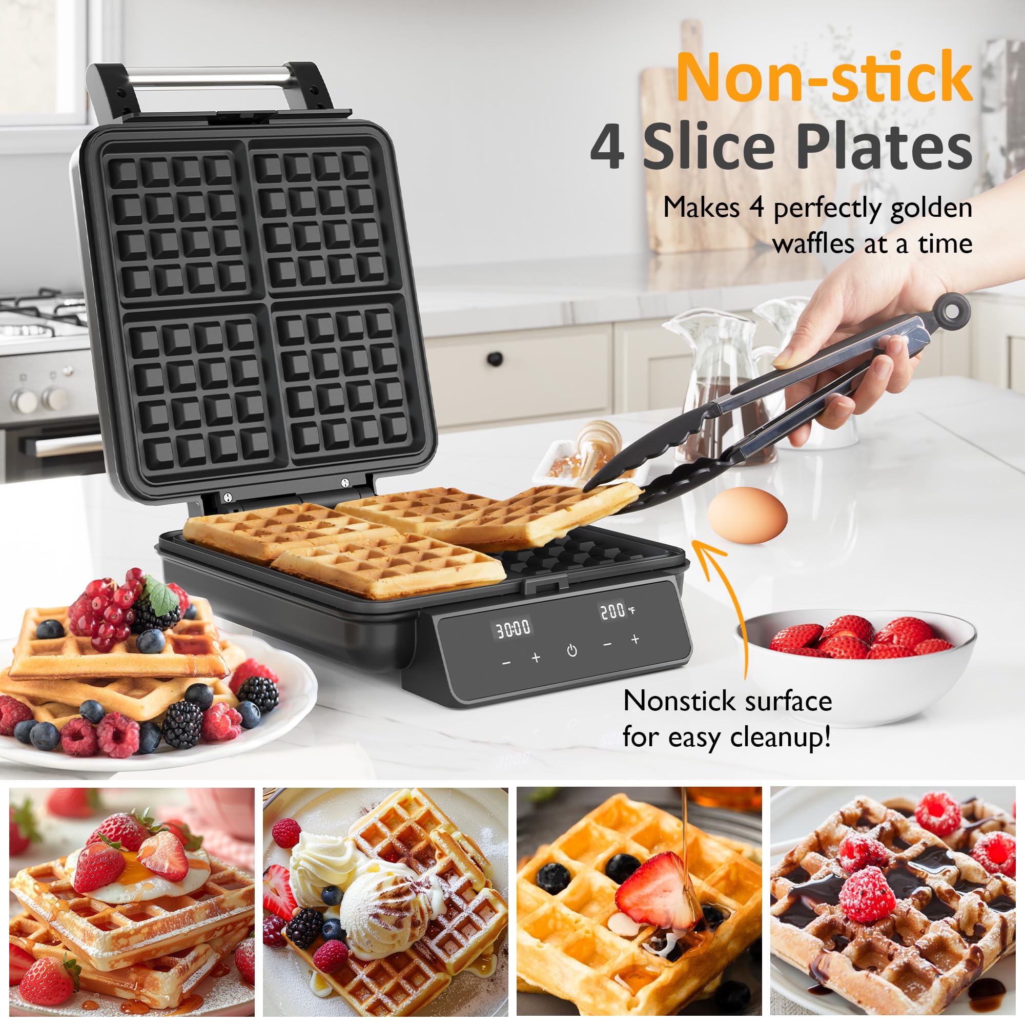 Sunvivi waffle maker shows quick heat-up for busy mornings