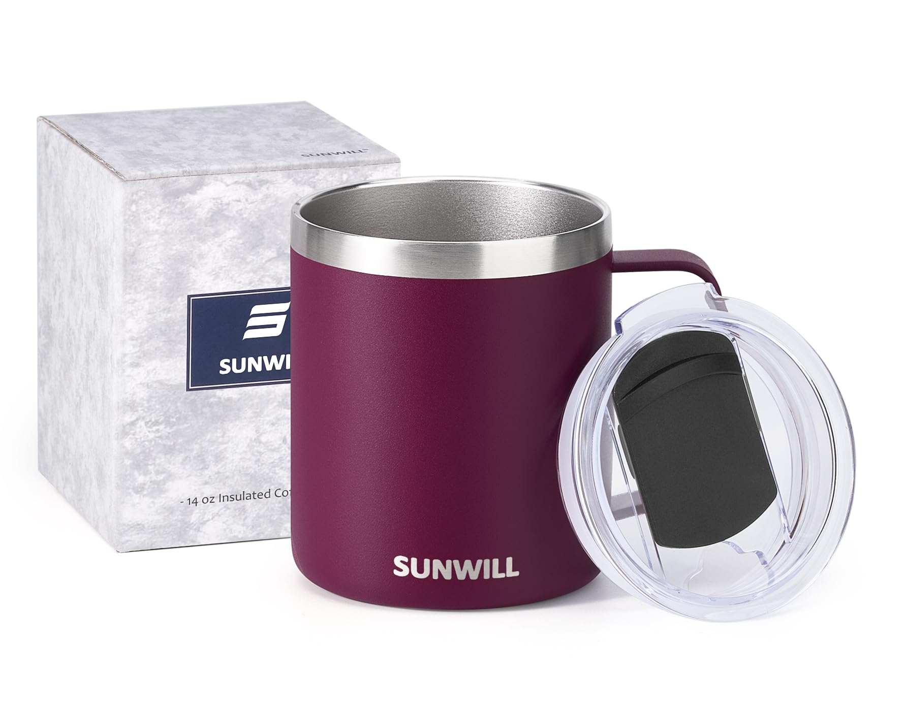 SUNWILL BPA-free lid close-up with silicone gasket for spill reduction