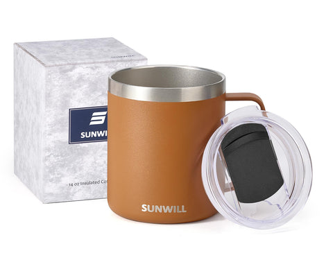 SUNWILL BPA-free lid with sliding cover for spill control.