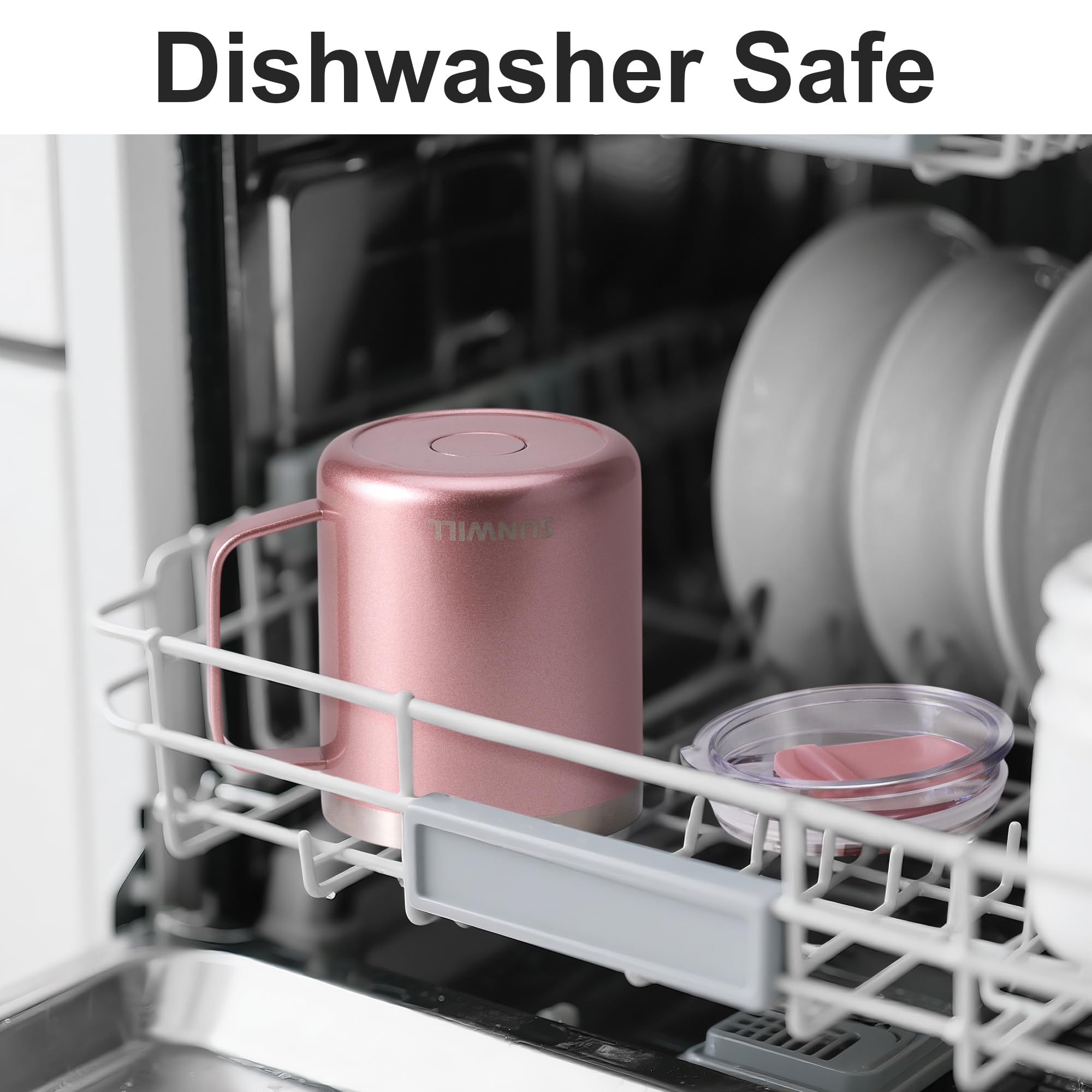 Sunwill BPA-free lid seals spill-proof design with sliding cover.
