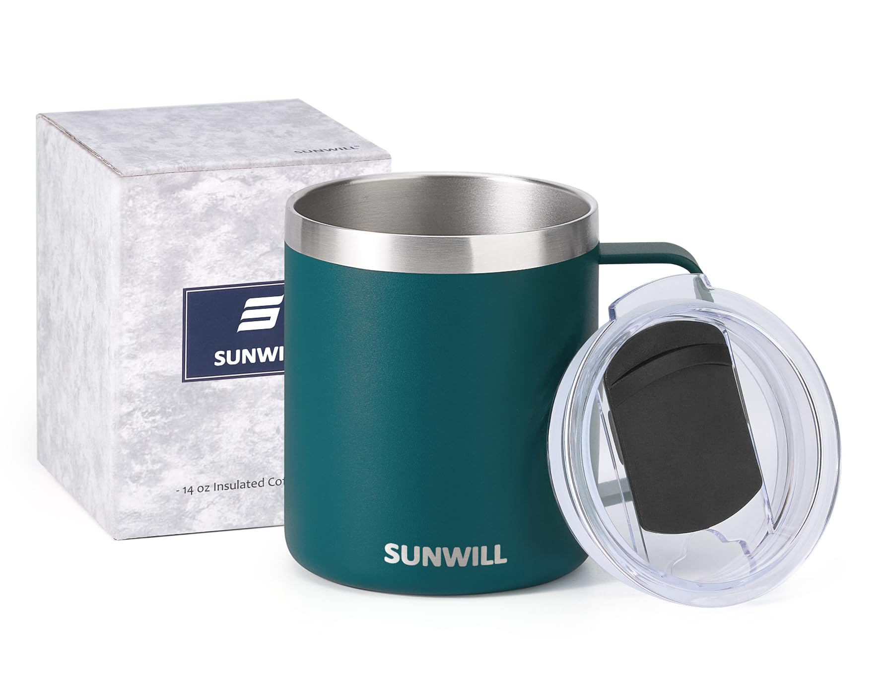 SUNWILL BPA-free press-in lid helps prevent spills during travel.