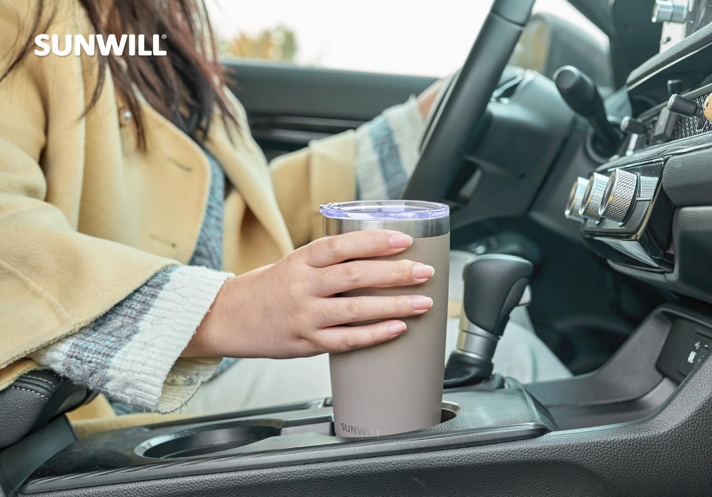 SUNWILL car cup holder-friendly design fits most vehicles.