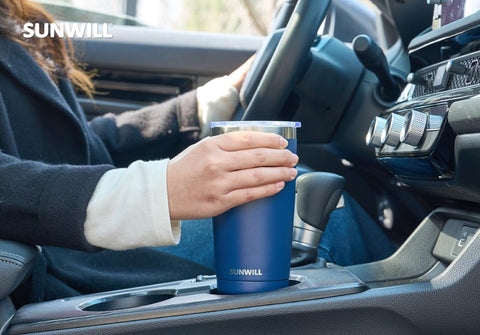 SUNWILL cup-holder-friendly design fits most car cup holders.