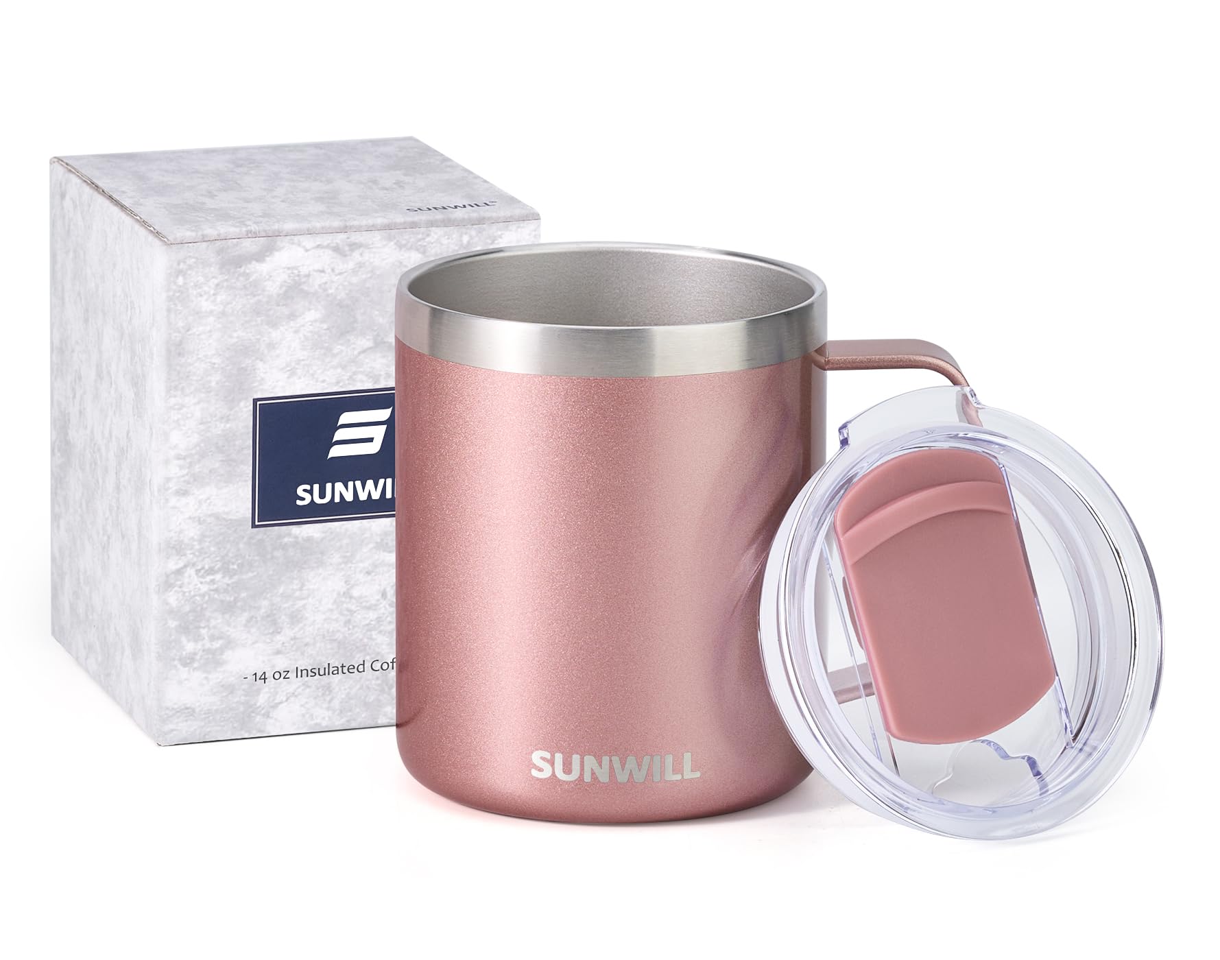 Sunwill mug fits home and office coffee machines.