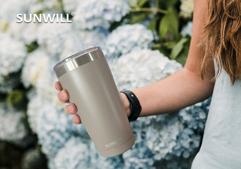 SUNWILL outdoor-adventure mug for hiking, camping, and commuting.