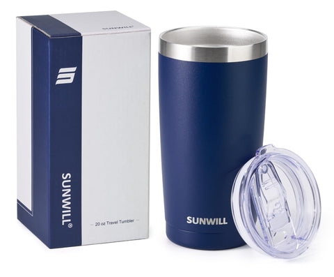 SUNWILL spill-proof lid with silicone gasket for mess-free sipping.