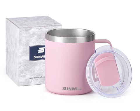 SUNWILL travel mug fits most coffee machines for quick mornings at home or office.