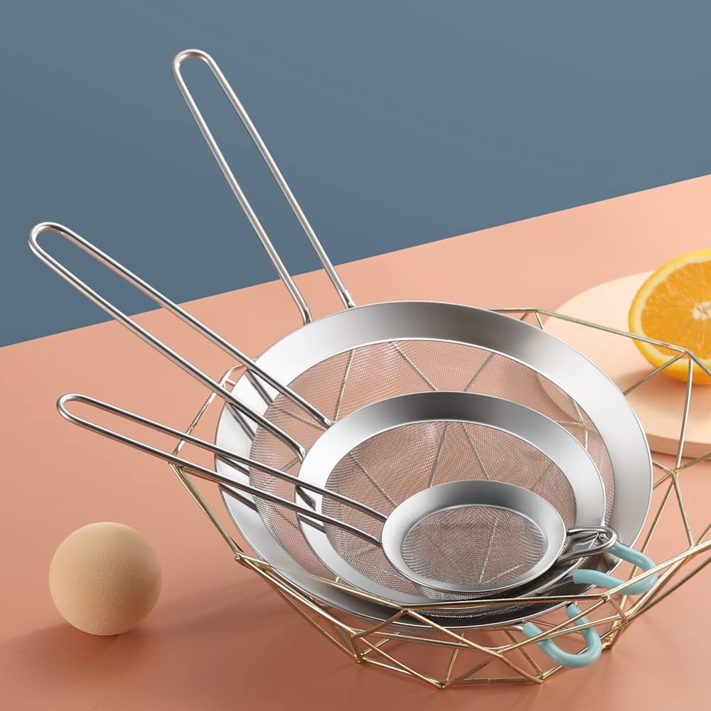 Sunwukin versatile kitchen strainer set for noodles, fruits, vegetables, and more.