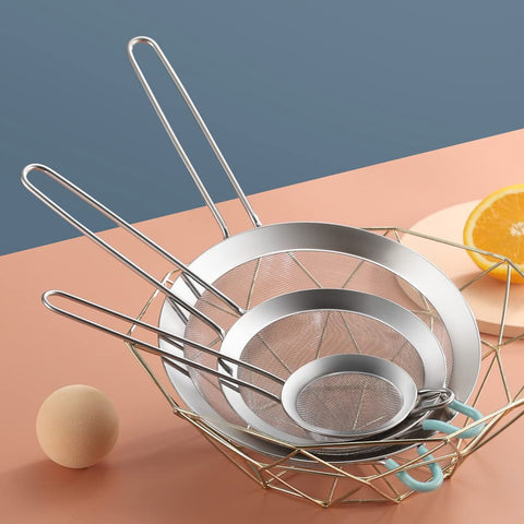 Sunwukin versatile kitchen strainer set for noodles, fruits, vegetables, and more.
