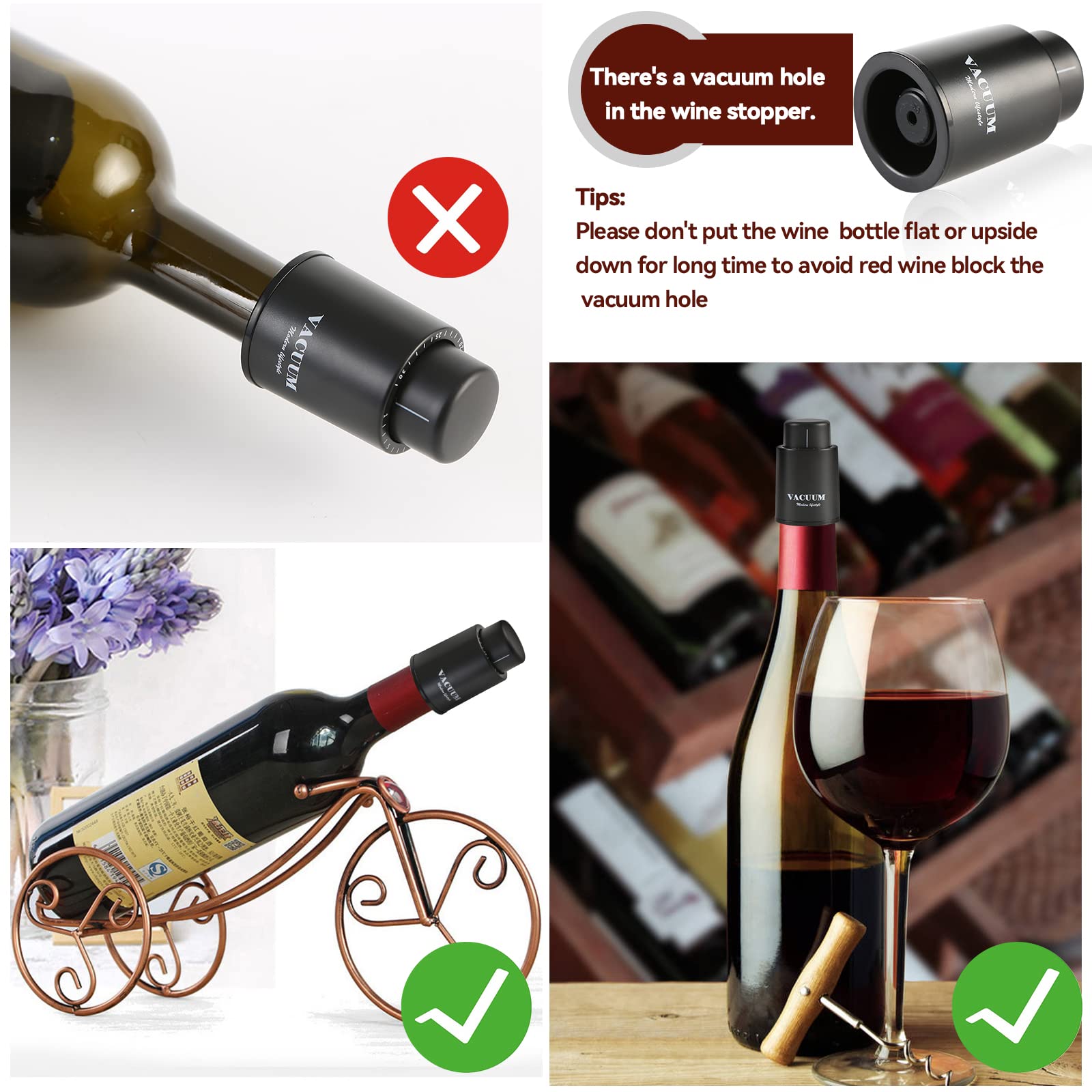 Sunwuun champagne bottle stopper provides a reliable seal for bubbly.