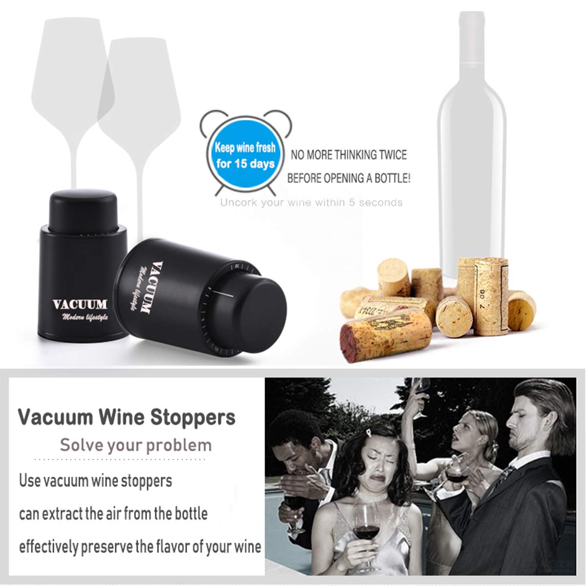 Sunwuun durable stopper ideal for home bars and hotels.