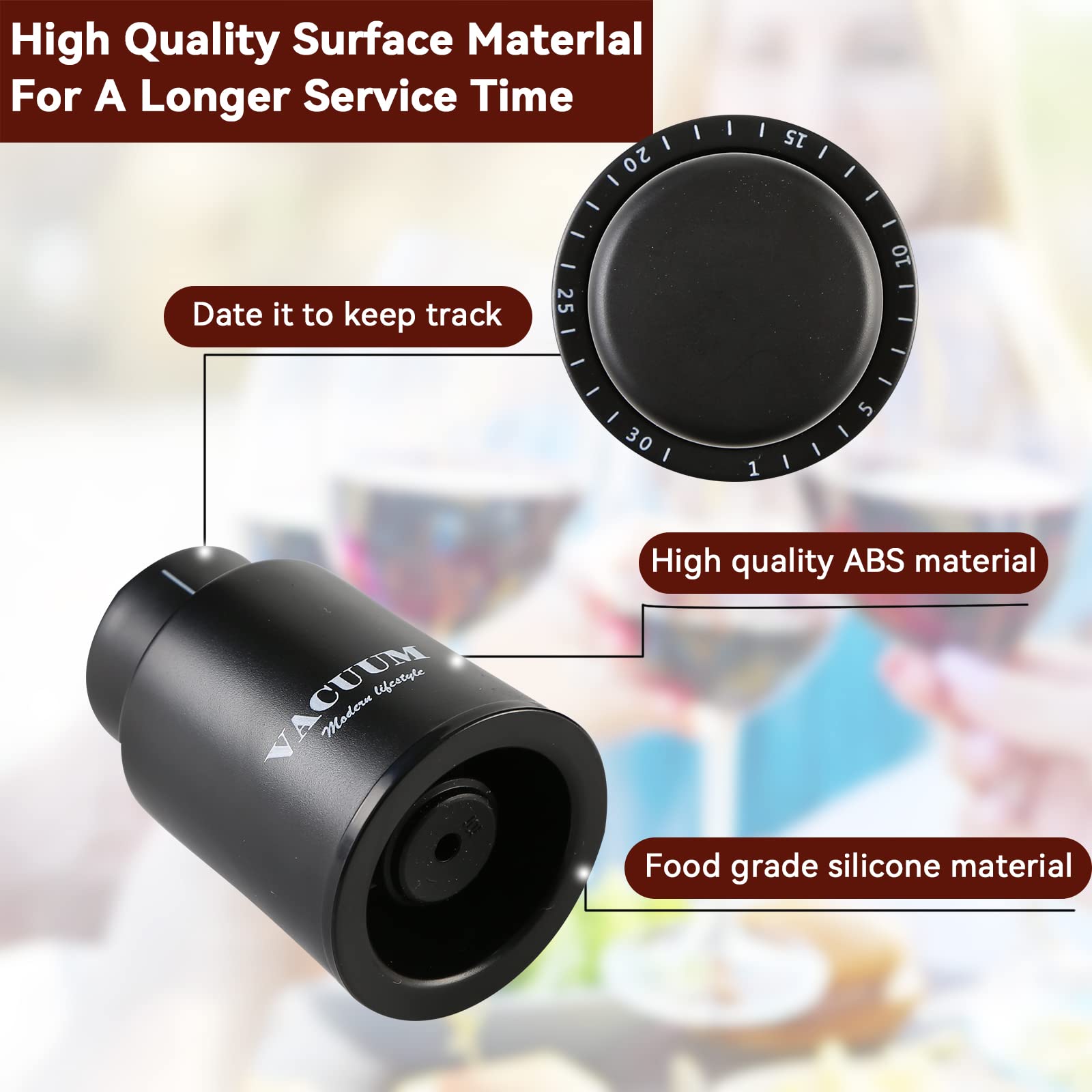 Sunwuun reusable wine preserver kit extends freshness after opening.