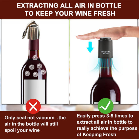 Sunwuun wine cork stopper cap maintains aroma without leaks.