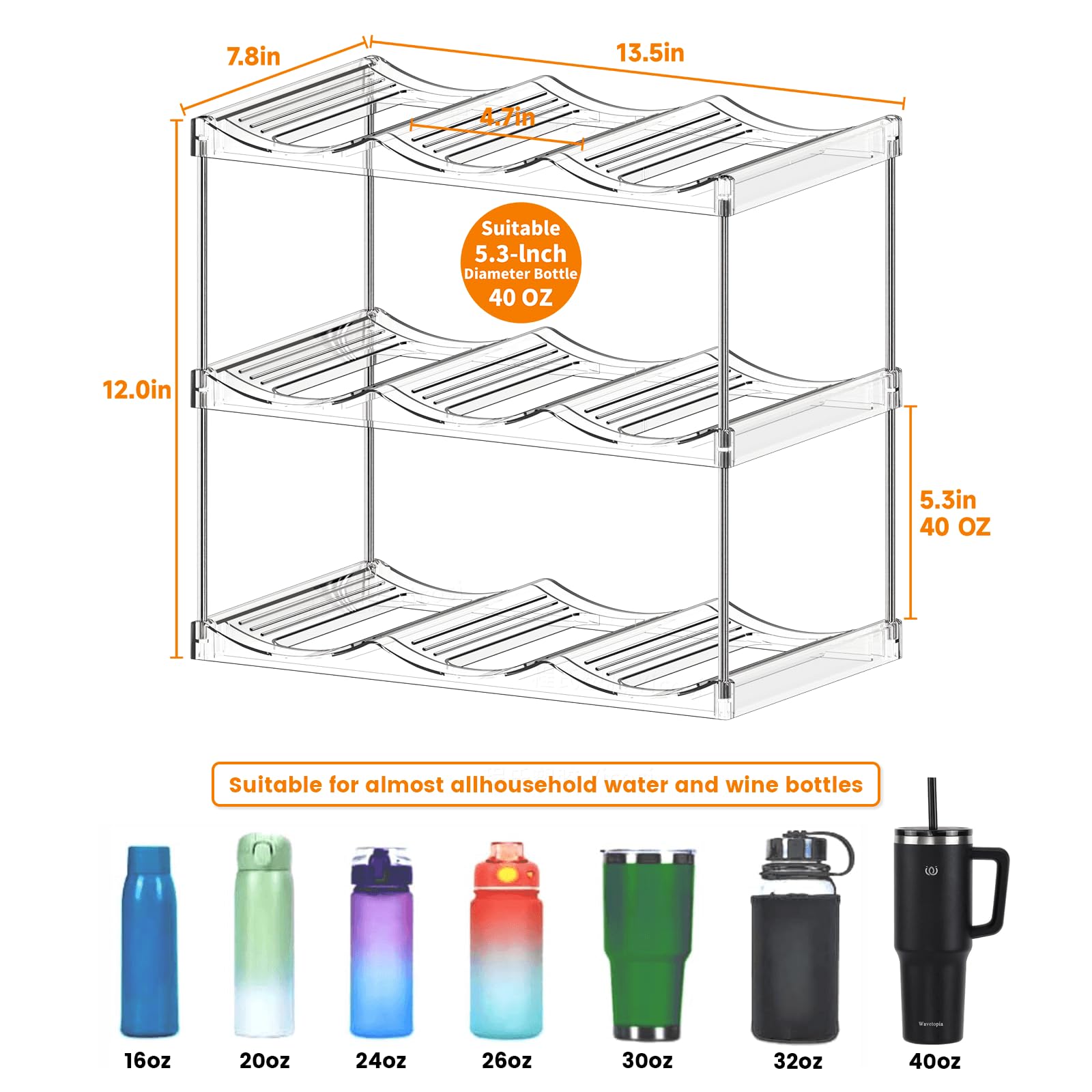 SuoXing clear tumbler storage showing wine rack arrangement for neat cup display