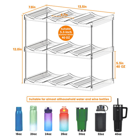SuoXing clear tumbler storage showing wine rack arrangement for neat cup display