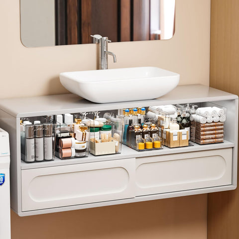 SuoXing kitchen cabinet clear bin for bottles and jars