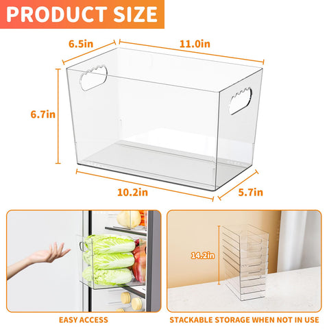 SuoXing pantry storage bin clear stackable design saves space