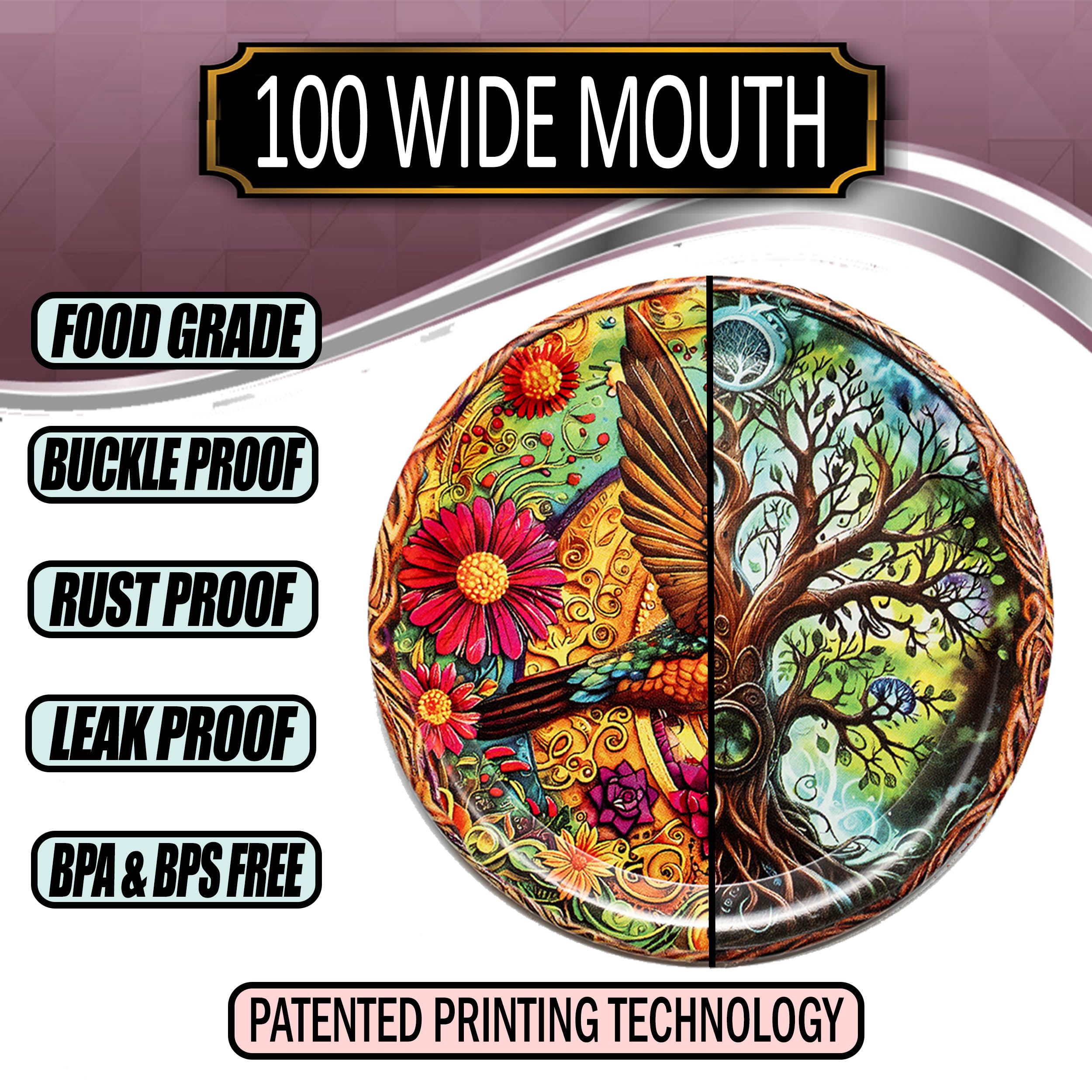 Supa Ant wide-mouth lids 100pcs bulk pack simplifies large canning projects.