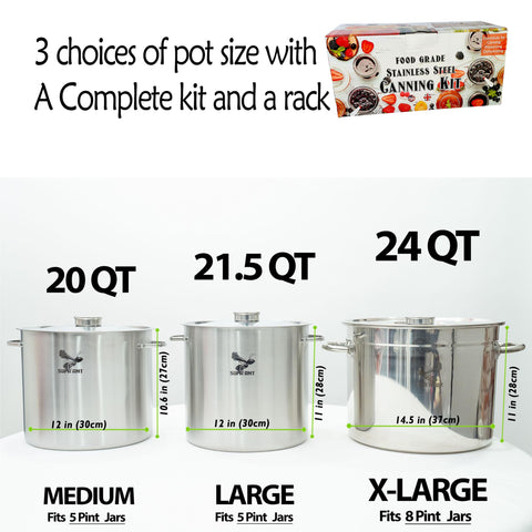 Supa Ant solid stainless lid designed for heat retention during canning