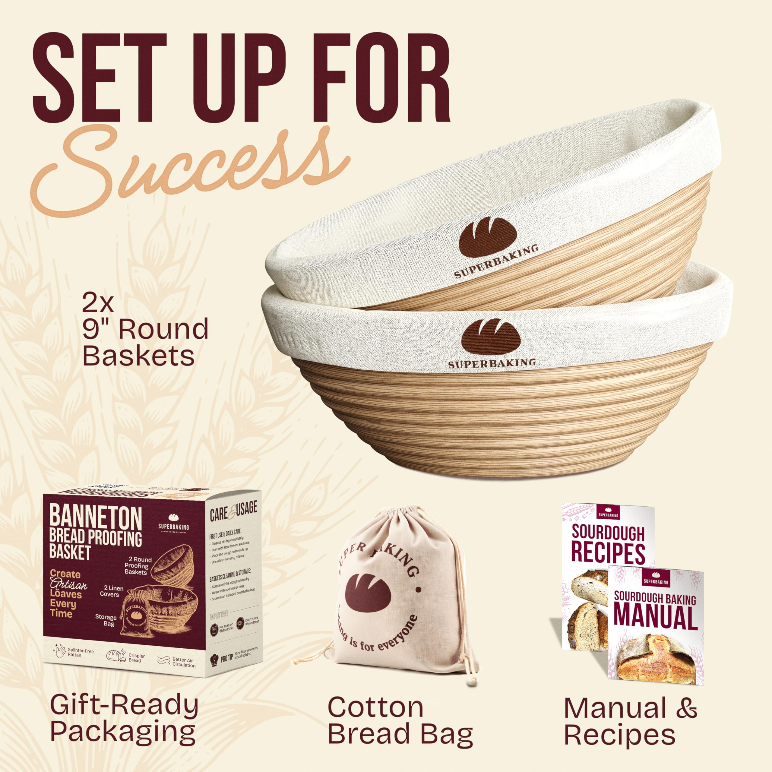 Superbaking beginner manual helps with care and dough handling