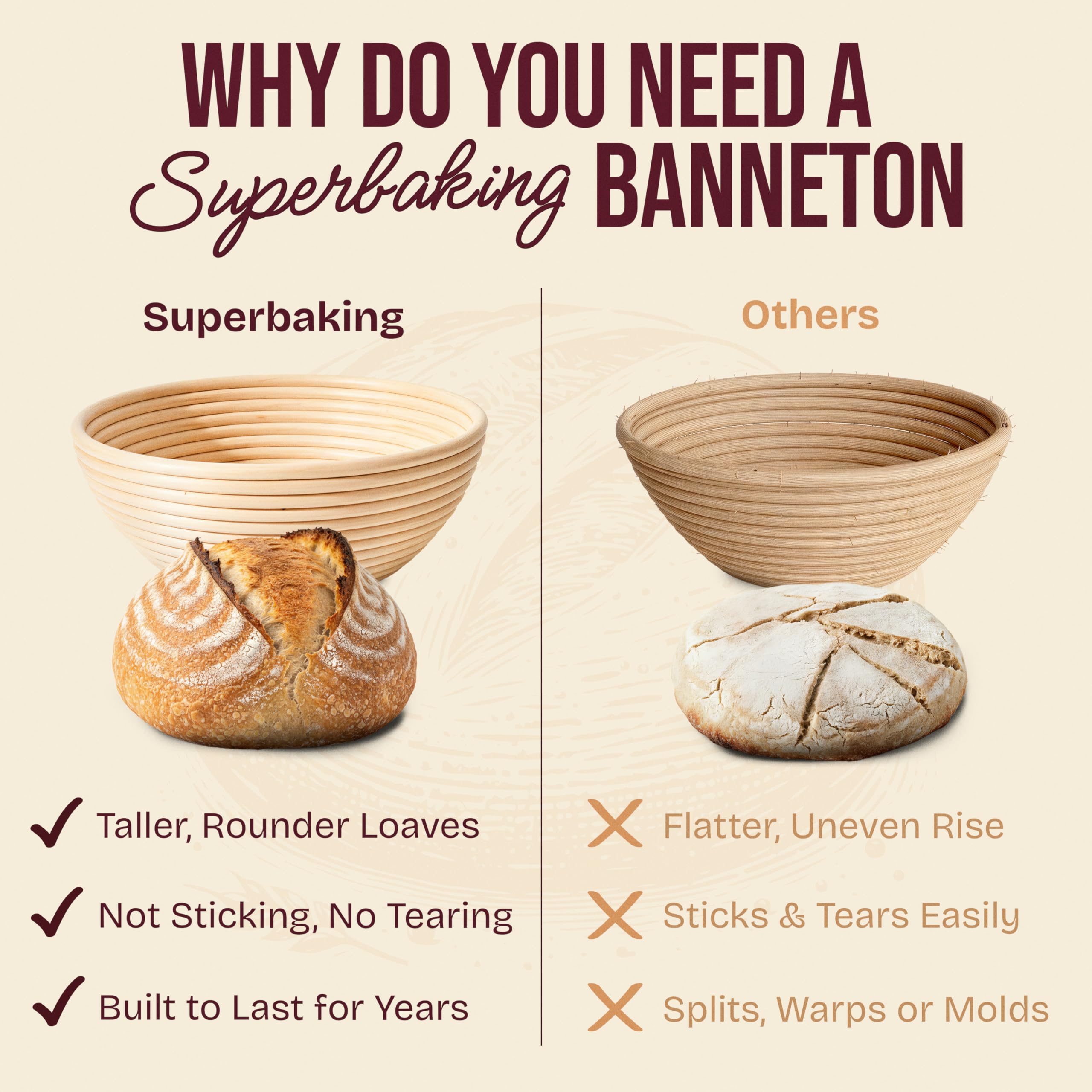 Superbaking flexible bowl scraper eases dough handling on surfaces.