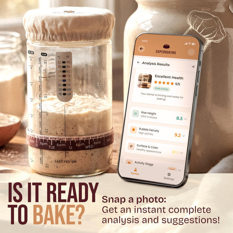 Superbaking starter kit measuring cups for accurate ratios during feedings