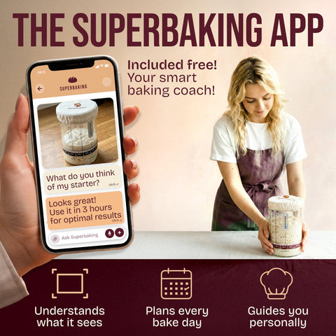 Superbaking starter kit spatula for thorough mixing and integration