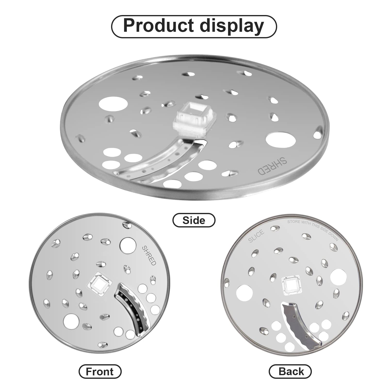 Superbobi slice shred disc blade slicing vegetables evenly for uniform meals