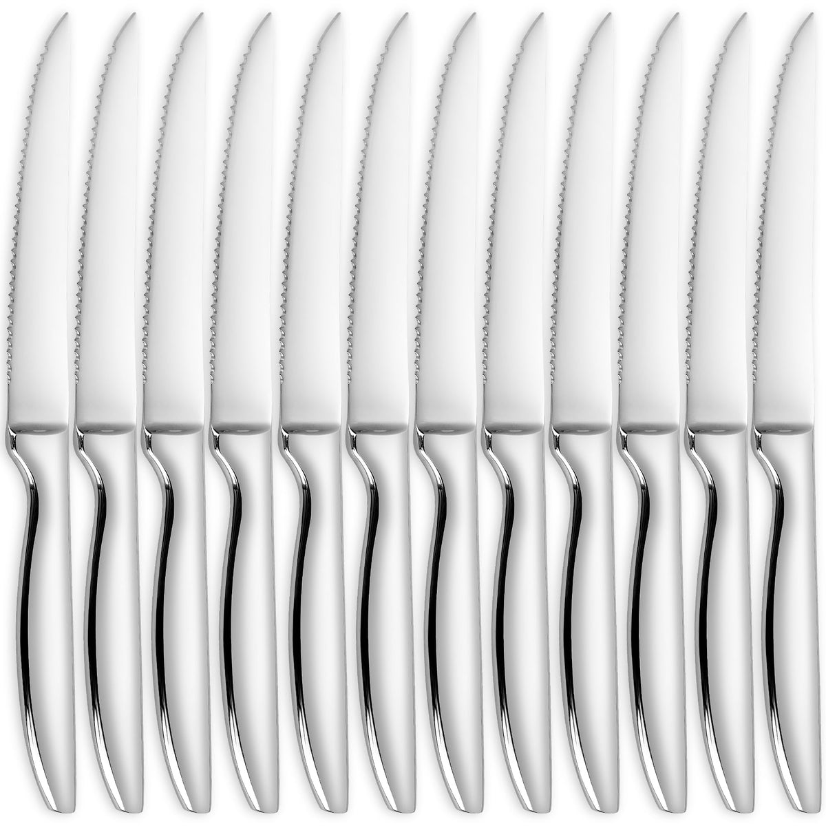 SuperCook steak knives set 12 with durable stainless steel blades for everyday use.