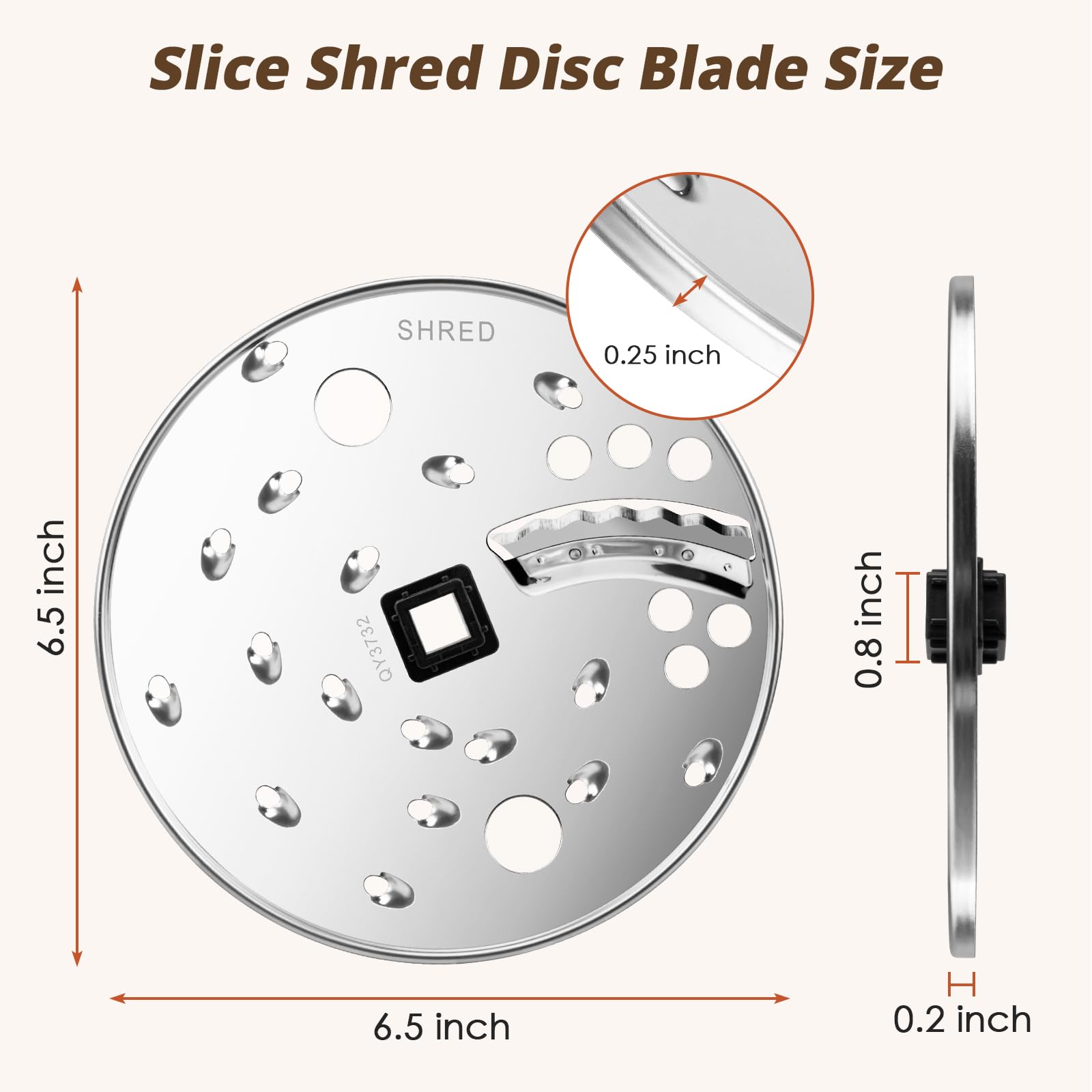 SuperDi durable stainless steel shred disc maintains edge quality