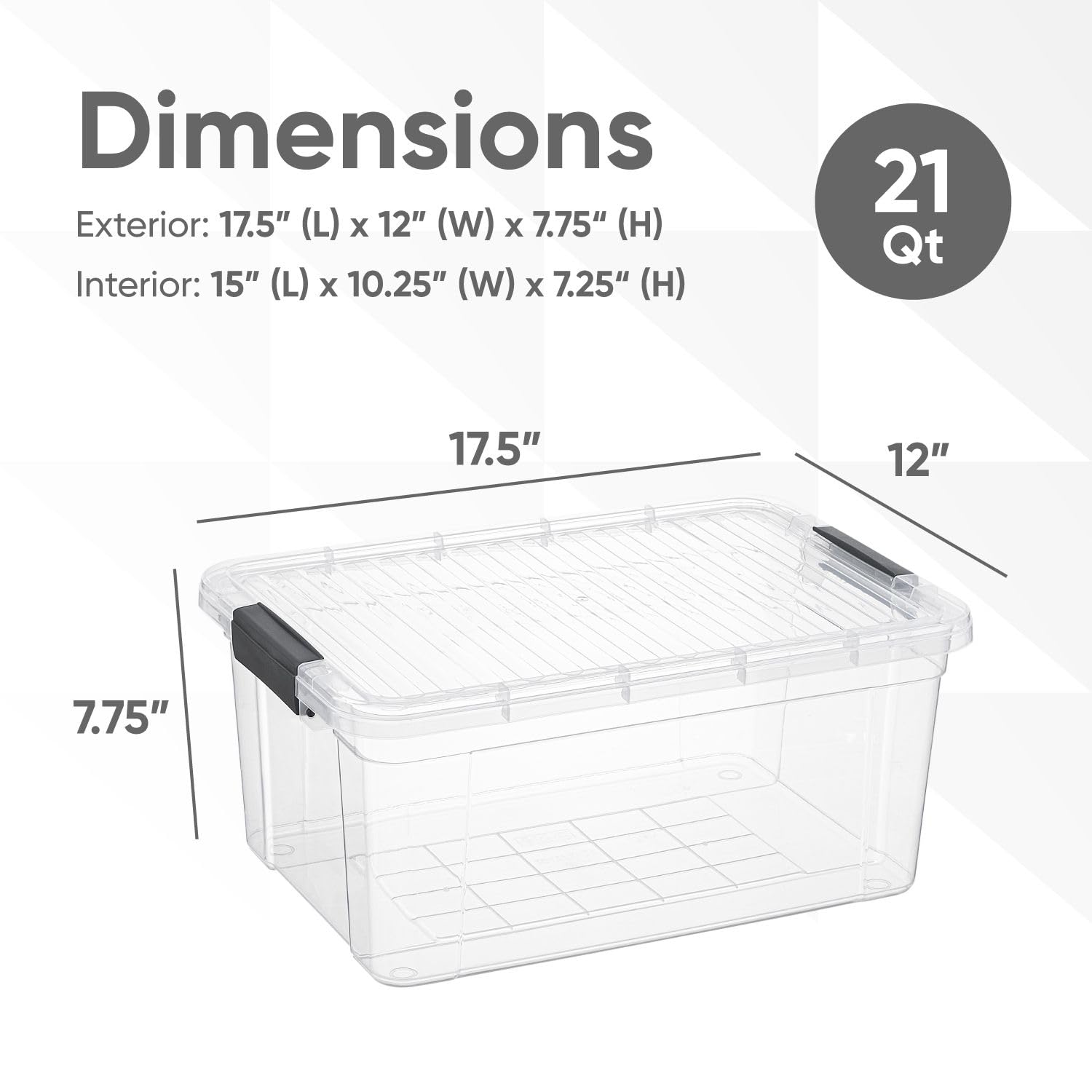 Superio BPA-free plastic bin provides odor-free storage suitable for pantry snacks.