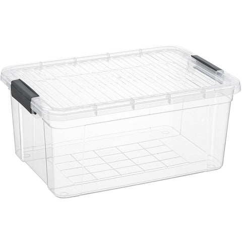 Superio clear storage container with lid offers effortless visibility for quick content checks.