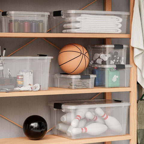 Superio closet-grade bin fits clothing, toys, and crafts neatly.