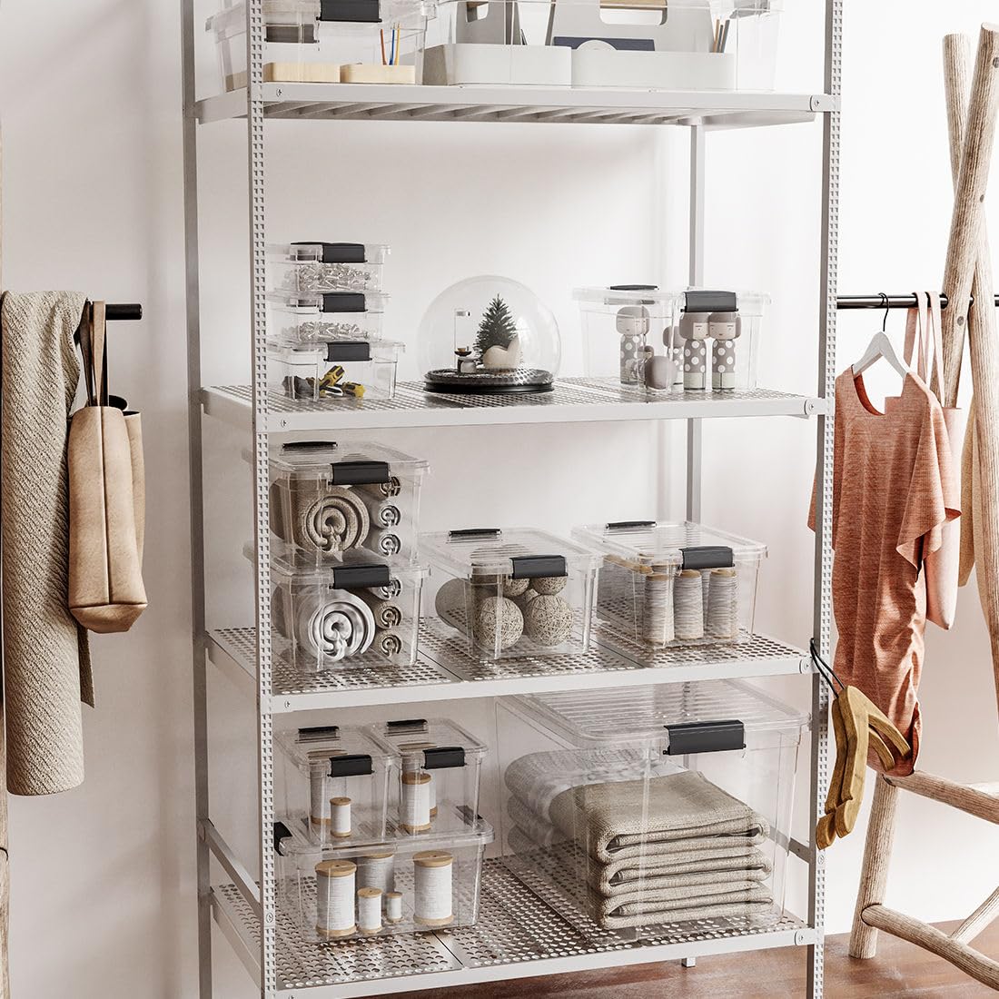 Superio easy-to-clean container with clear view enhances everyday organization.