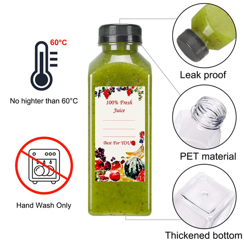 SUPERLELE 36-pack bottles with caps ideal for batch juices and on-the-go meals.