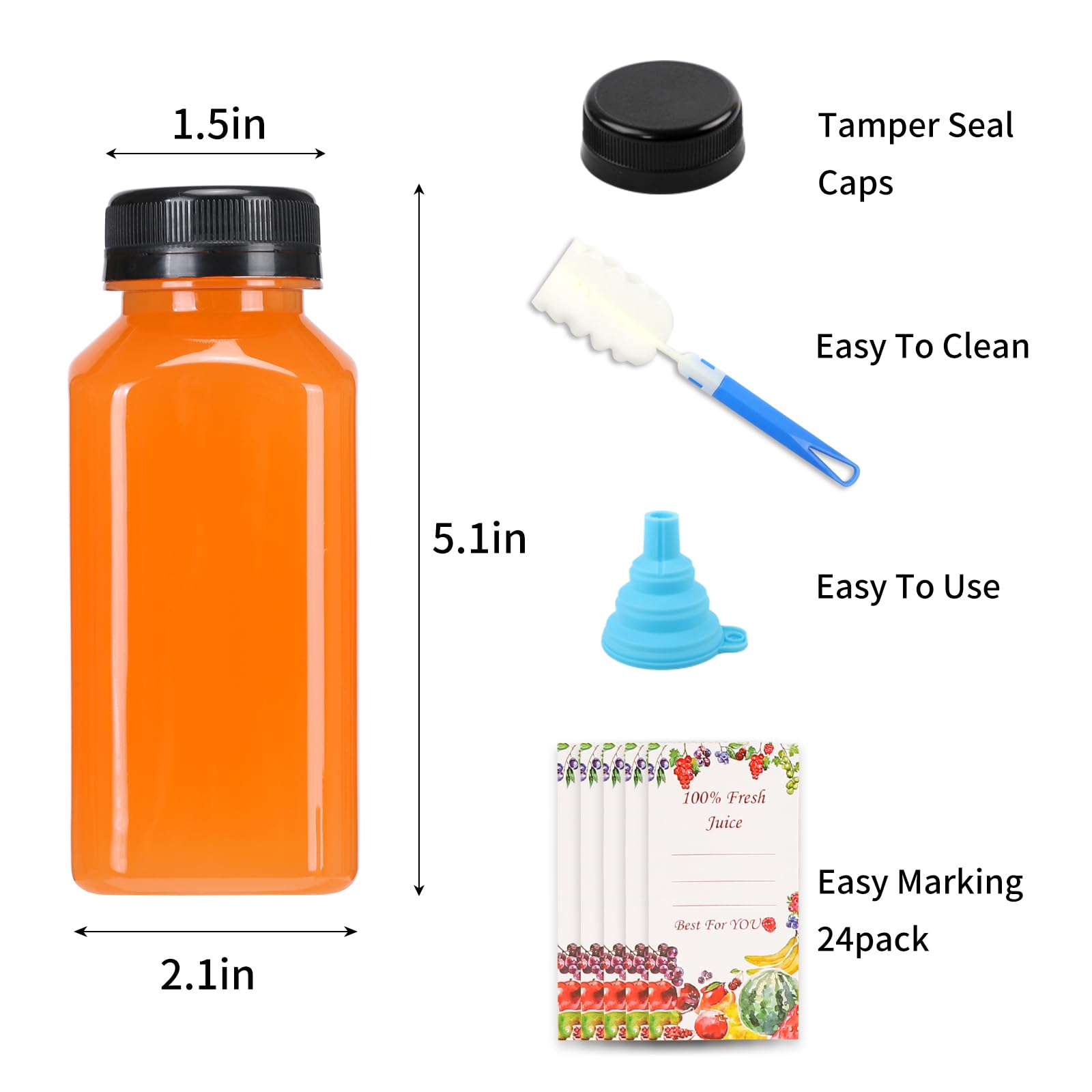 Superlele label, funnel, and brush kit for quick prep and cleanup