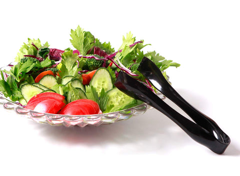 Supernal black plastic utensils with smooth handle for comfortable handling.