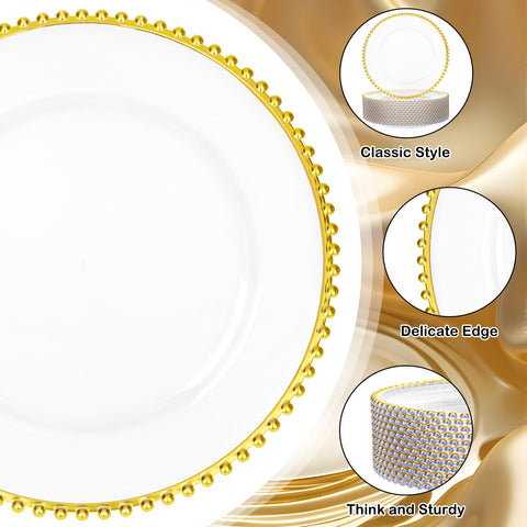 Heat-resistant Supernal chargers preserve presentation during meals.