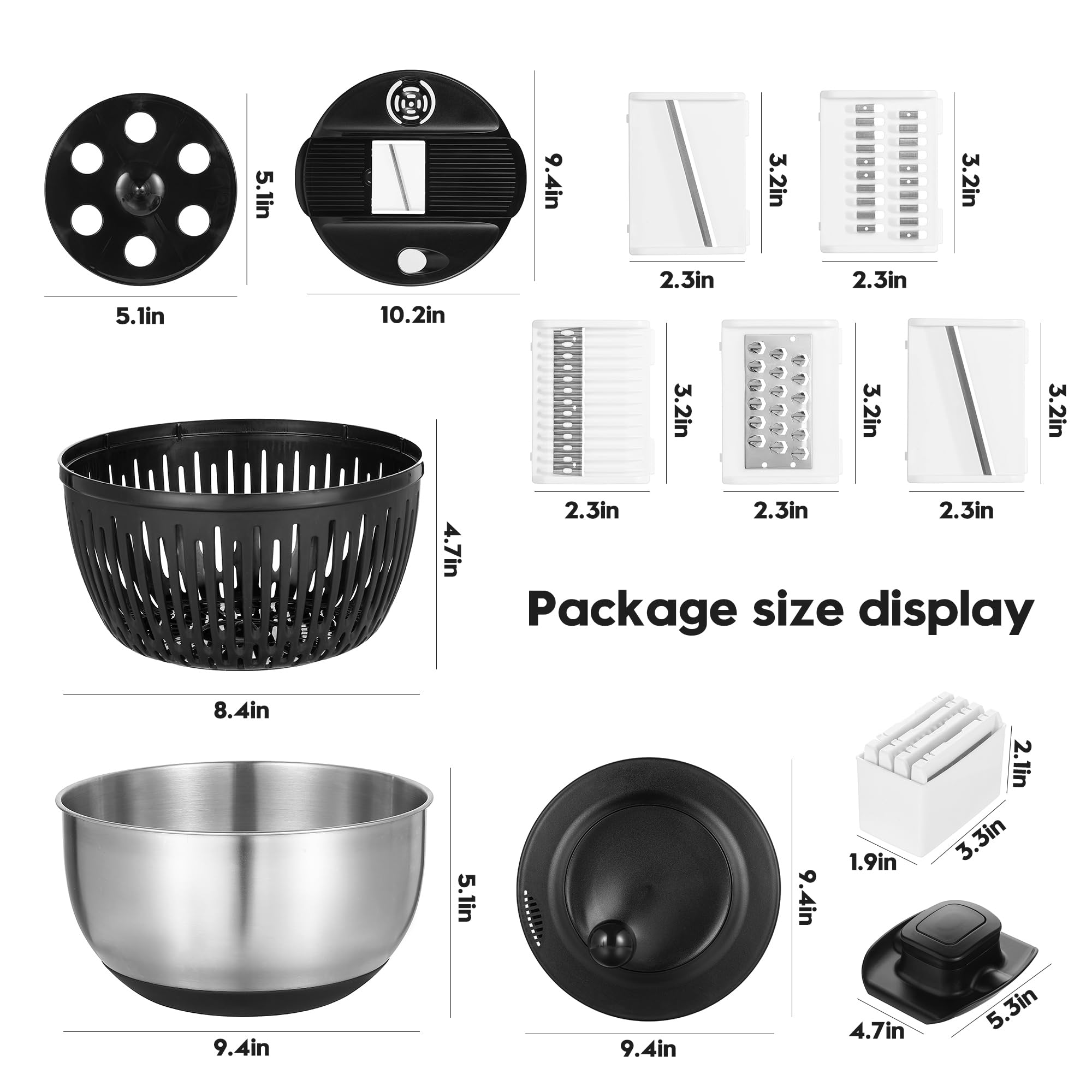 Supernal lid with grater and slicer attachments for effortless prep.