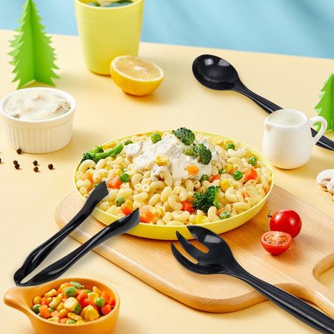 Supernal black-designed utensils accent any table setting