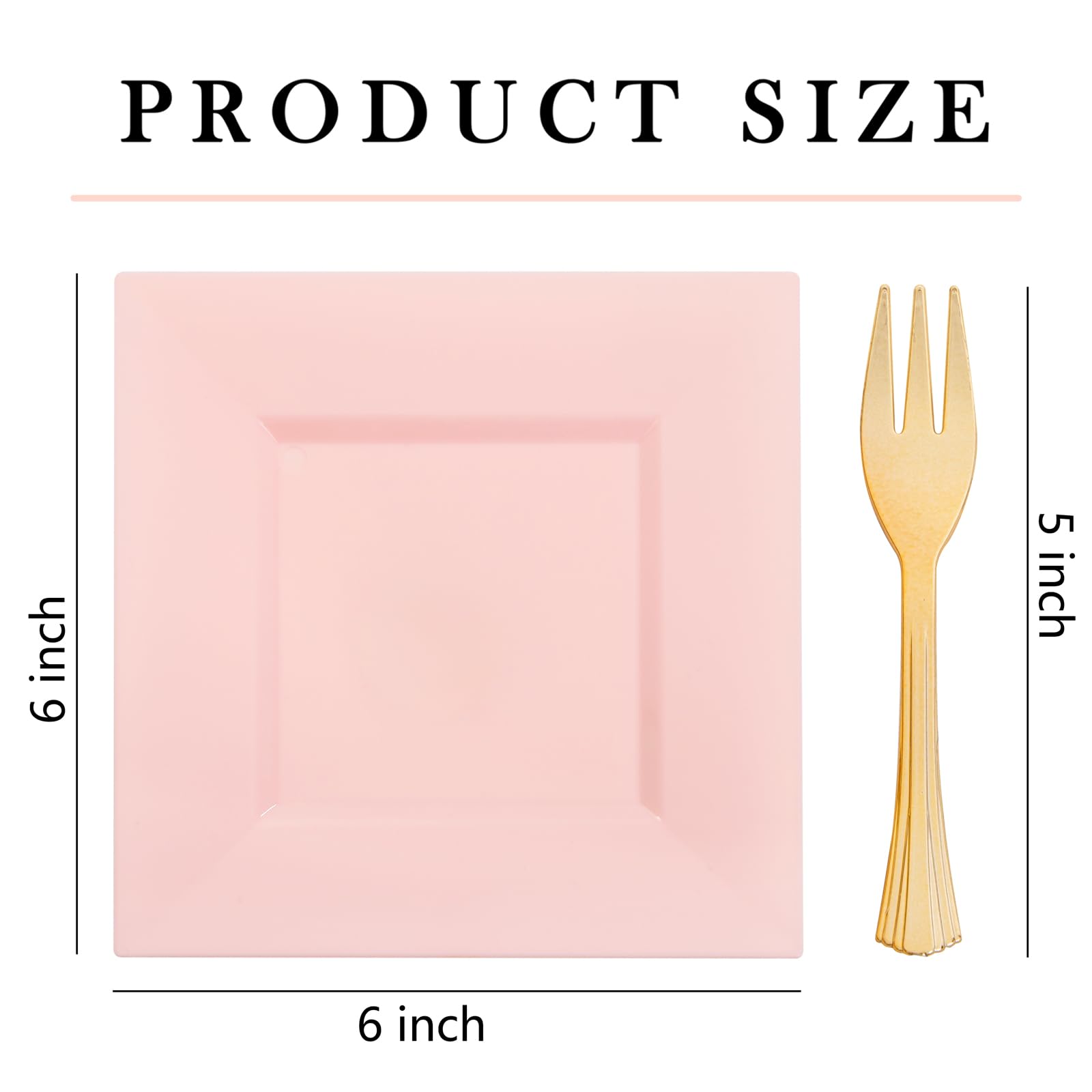 Supernal pink square plate on dining table