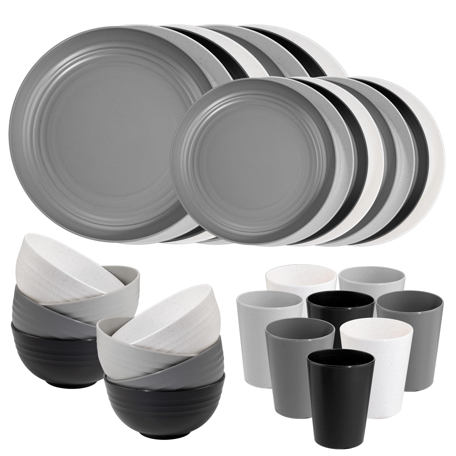 Supernal wheat straw dinnerware plate shows durable, break-resistant design for daily meals.