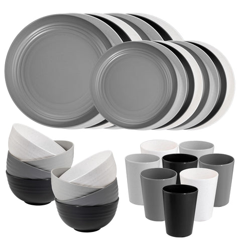 Supernal wheat straw dinnerware plate shows durable, break-resistant design for daily meals.