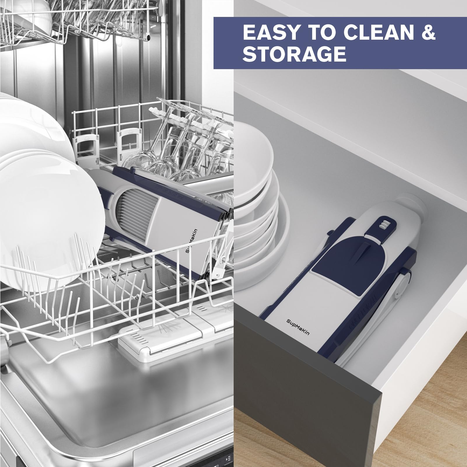 SupMaKin cleaning brush and container simplify cleanup after meal prep