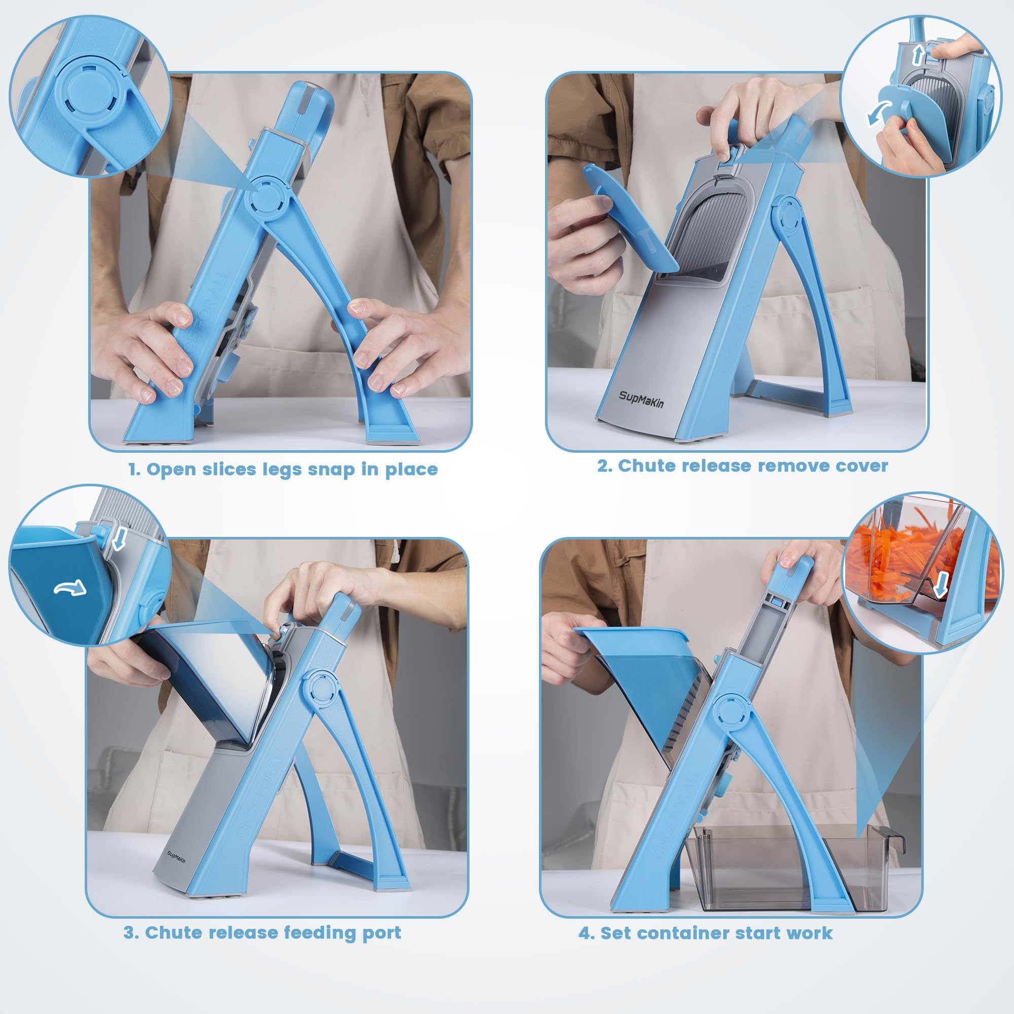 SupMaKin easy-clean design with one-click disassembly and dishwasher-safe parts.