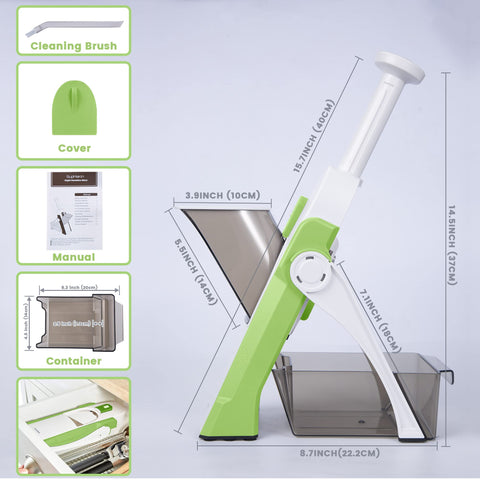 SupMaKin food collection container catches slices for minimal mess.